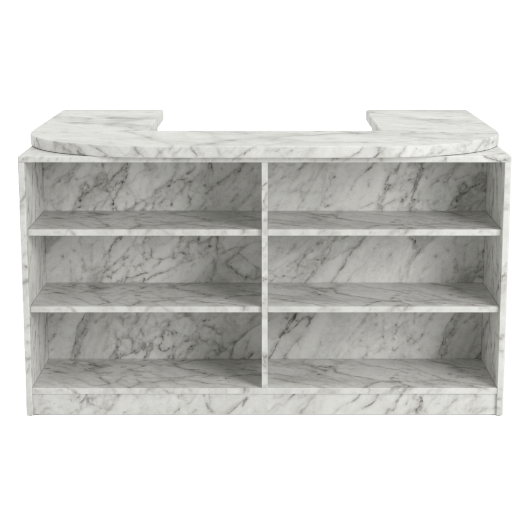 Carrara Bianco Cubby Checkout Counter - Image 3