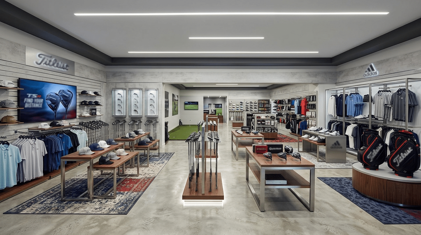 Custom Slatwall Panels Golf Shop
