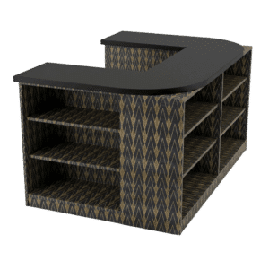 Deco Charcoal Cubby Checkout Counter
