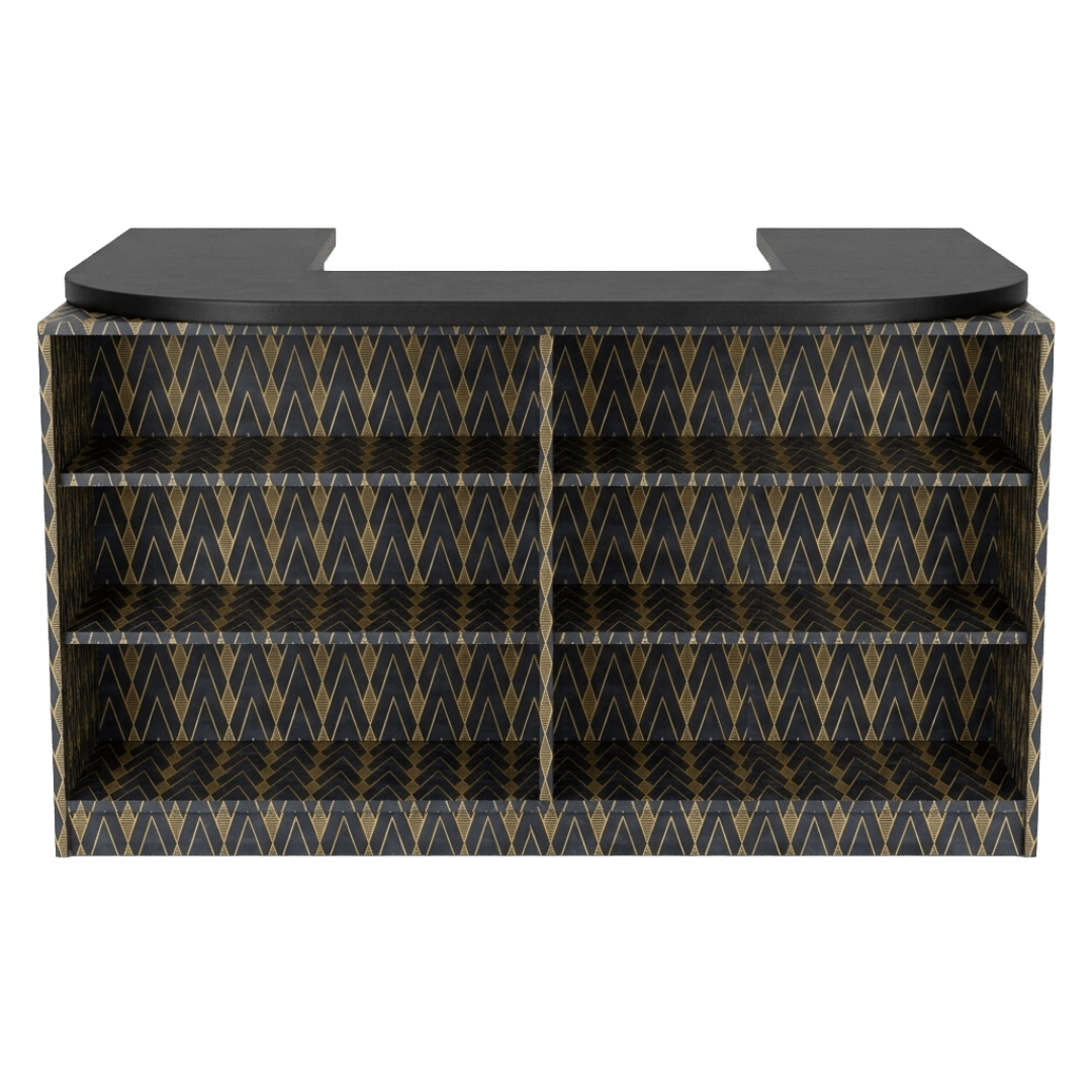 Deco Charcoal Cubby Checkout Counter - Image 2