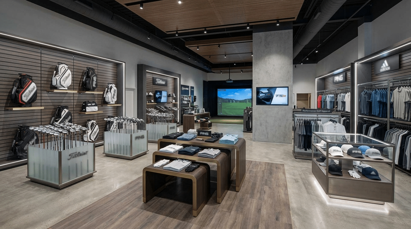 Golf Apparel Display Tables