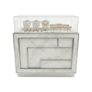Ice Onyx & Silver Abstract Jewelry Display Case