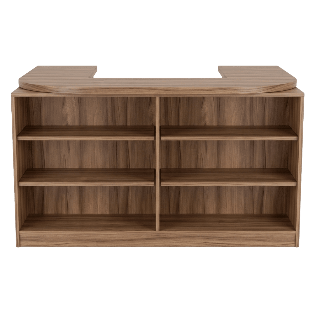 Oiled Walnut Cubby Checkout Counter - Image 2
