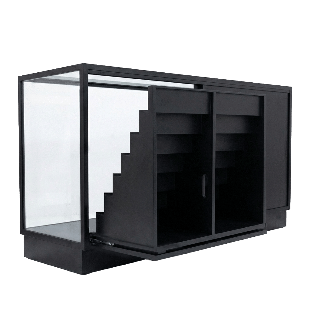 Black Sports Card Display Case | Multi-Level Edition | 70" Extra Vision - Image 3