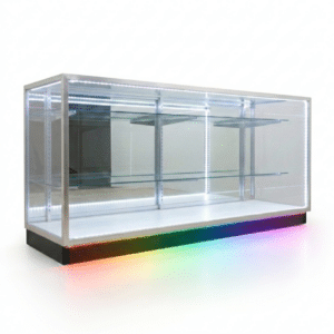 70" Silver Extra Vision Display Case with RGB Base Strip