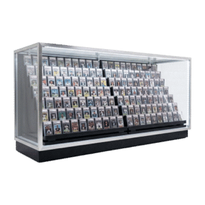 Silver Sports Card Display Case | Multi-Level Edition | 70" Extra Vision