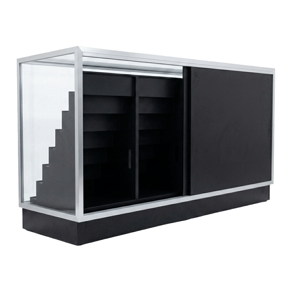 Silver Sports Card Display Case | Multi-Level Edition | 70" Extra Vision - Image 3