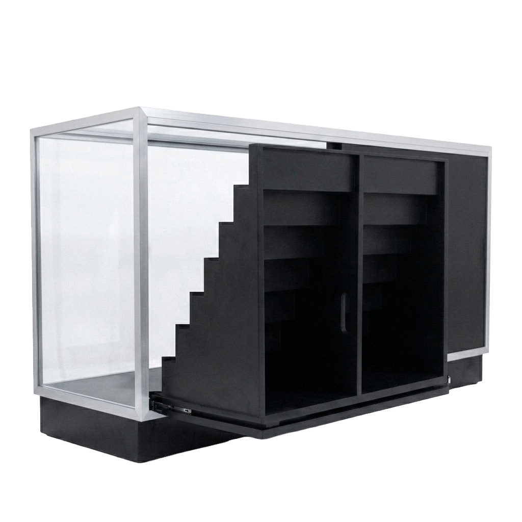 Silver Sports Card Display Case | Multi-Level Edition | 70" Extra Vision - Image 2