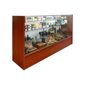 70" Cherry Smoke Shop Display Case | Full Vision