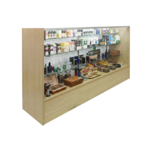 70" Maple Smoke Shop Display Case | Full Vision