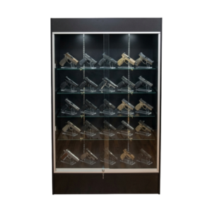 78" Black Gun Wall Display Case