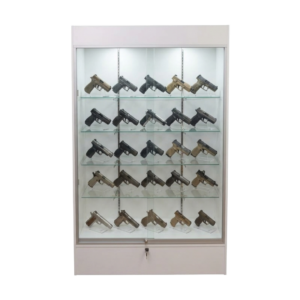 78" White Gun Wall Display Case
