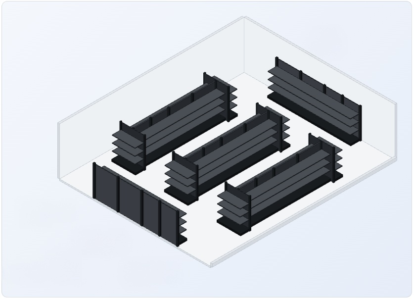 Gondola configurator store layout
