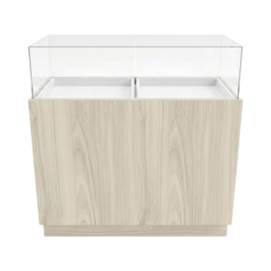 48" Ivory Birch Straight Jewelry Display Case