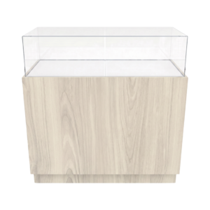 48" Ivory Birch Straight Jewelry Display Case