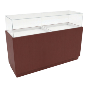 70" Brighton Walnut Straight Jewelry Display Case