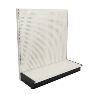 Lozier White Gondola Wall Shelving Starter Unit | 48″W x 25″D x 54″H