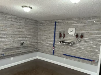 Barnwood Slatwll Panels 6 Inch Grooves with Metal Inserts Barnwood Slatwall Panels